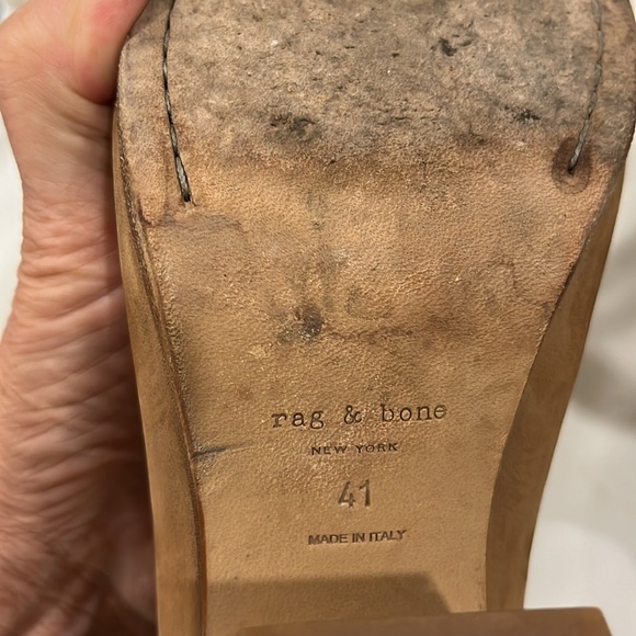 Rag & Bone Harrow ankle boot with 3.5” heel in tan buckskin leather - Picture 5 of 7